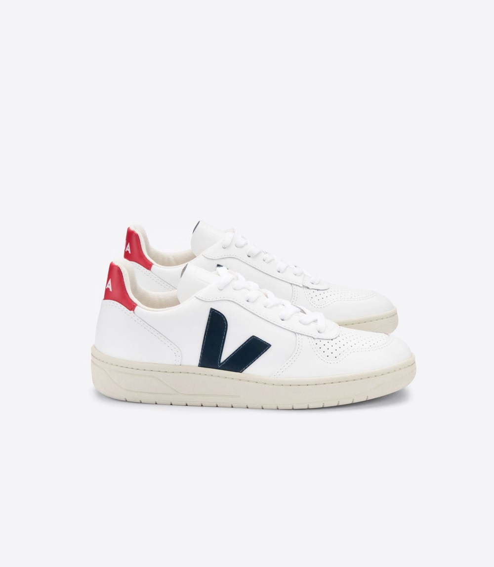 Veja Sneakers Dam - V-10 Läder - Vita - 968075-UWX